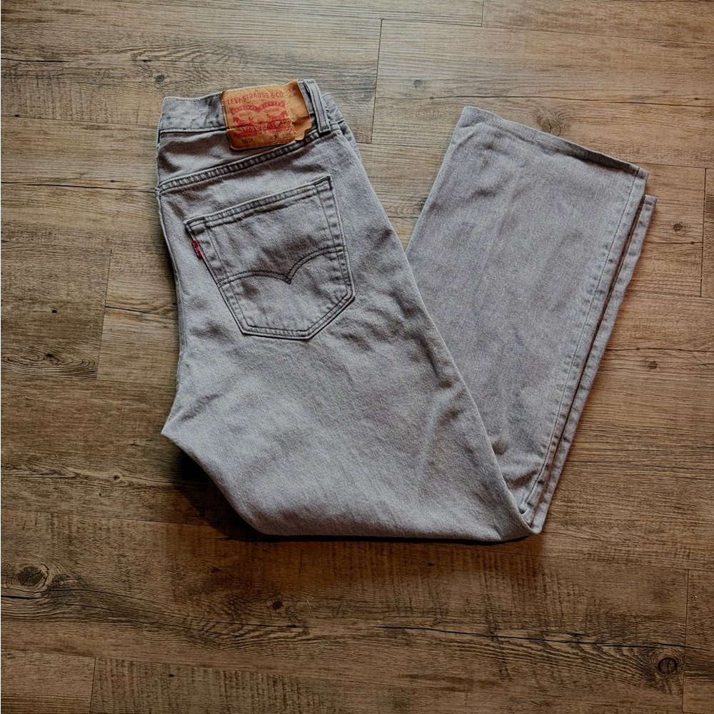 Levi's Gray Straight Jeans Classic Style